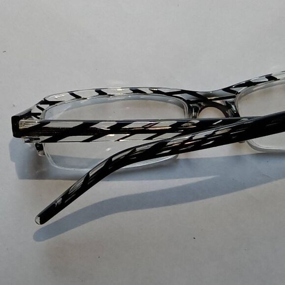 Halston H248 Col 90 52X17-135 Stripe Frame Eyeglass - Picture 3 of 5